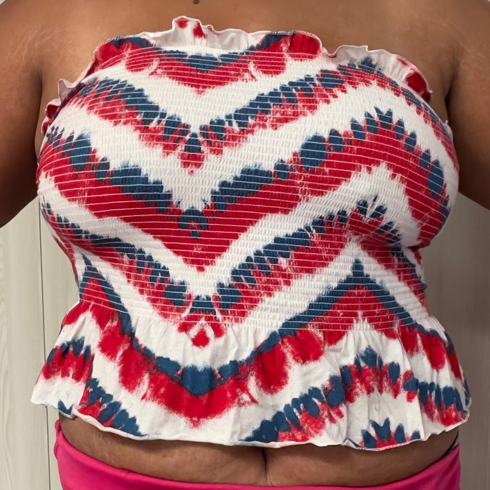 Red white and blue Halter Top